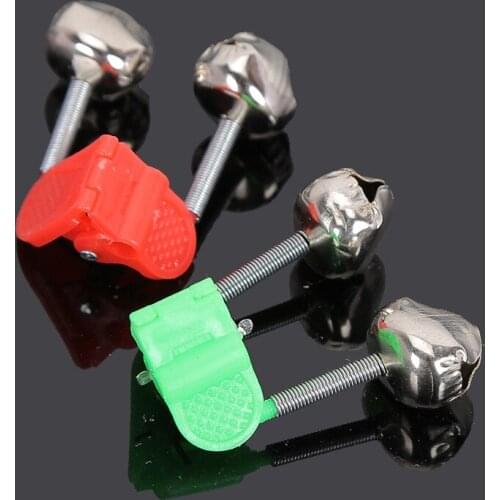 Factory fishing gear wholesale sea pole bell plastic clip fishing alarm ring bell fishing gear accessories double ring bell