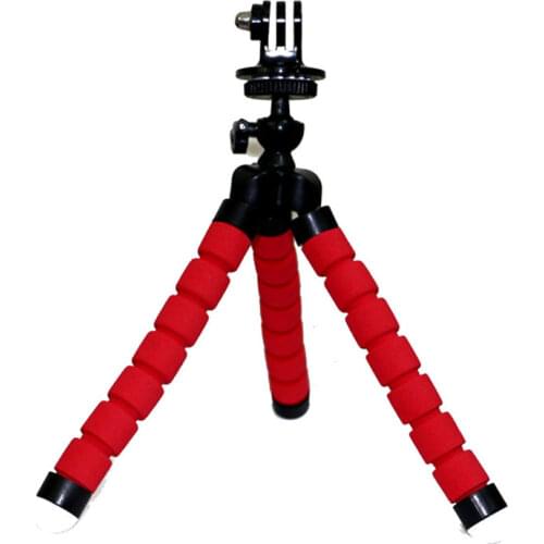 Mini Flexible Camera Tripod Octopus Sponge Tripod + Mount Adapter for Gopro Hero 8/7/6/5/4/3/3+/2/1 SJCAM Xiaomi Yi