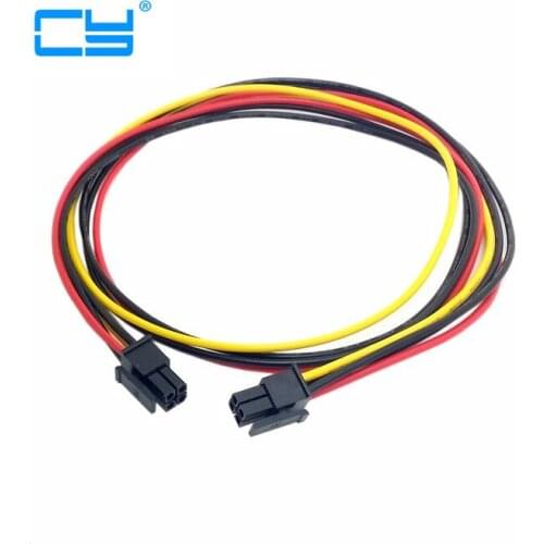 ATX Molex Micro Fit Connector 4Pin Male to Male Power cord Cable 60cm 2ft