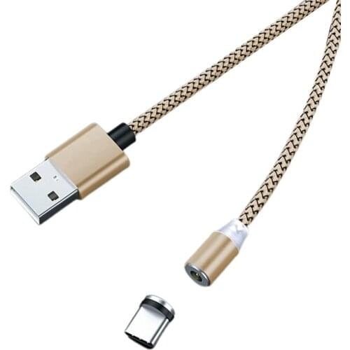 Magnetic USB Cable Type C Cable With LED Light Fast Charging Data Charge Micro USB Cable Cord Wire