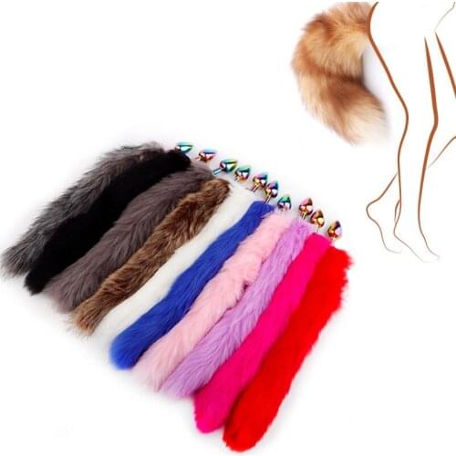 Metal Butt Plug Anal Plush Tail Prostate Massager BDSM Homosexual Sex Toys for Women Adult Sex Game