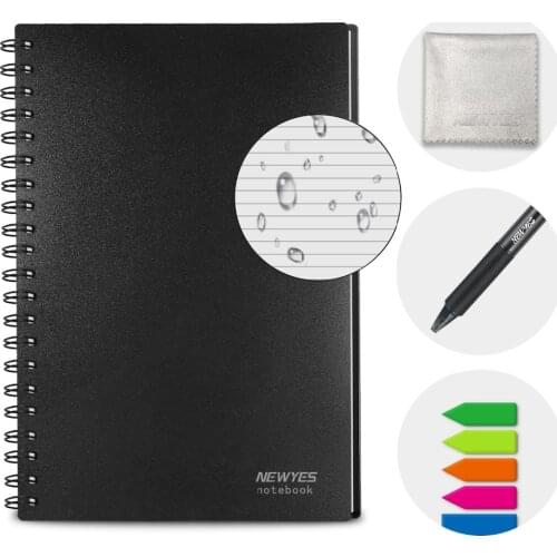 NeWYeS A6 Reusable Smart Erasable Notebook Journal Microwave Wave Cloud Erase Notepad Sketch Pocket book Lined With ink Pen Gift
