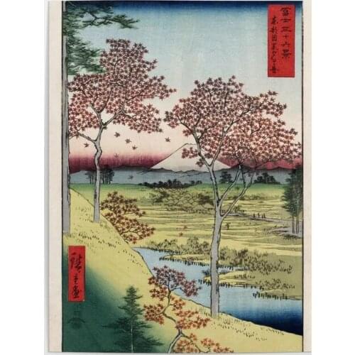 Modular Canvas HD Prints 1858 Twilight Pictures Wall Art Paintings Home Decoration Mount Fuji Posters For Living Room Framework