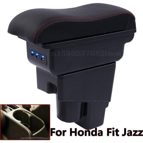 Arm Rest Rotatable For Honda Fit Jazz 2002-2007 Hatchback Center Centre Console Storage Box Armrest 2003 2004 2005 2006 2007