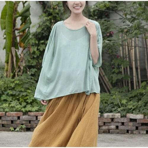QATURALAN Blouses With Sleeves