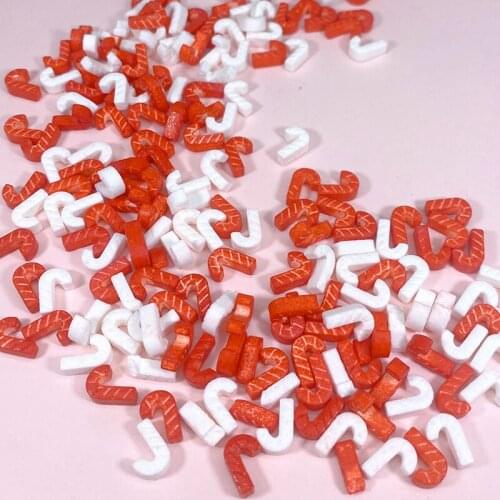 Edible Sugar Beads Christmas Candy Red Walking Stick White Christmas Walking Stick Mix Fondant Cake Baking Christmas Decoration