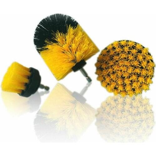Newest Arrival 3x drill brush attachment cleaning brush bathroom joint cleaner tiles Outdoor Accessories