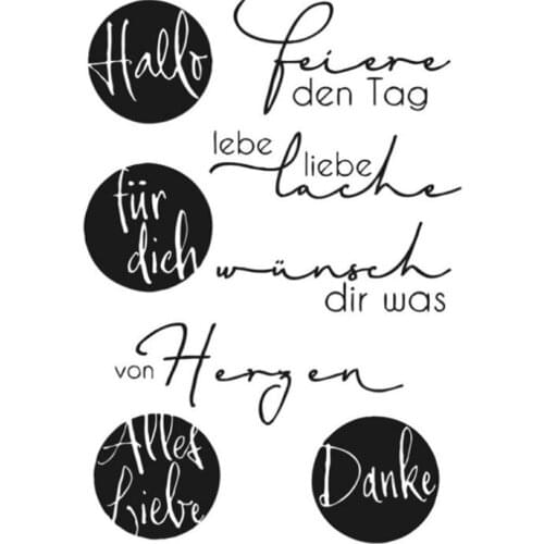 German Words Transparent Clear Silicone Stamp Seal DIY Scrapbooking photo Album Decorative Clear Stamp ST0122