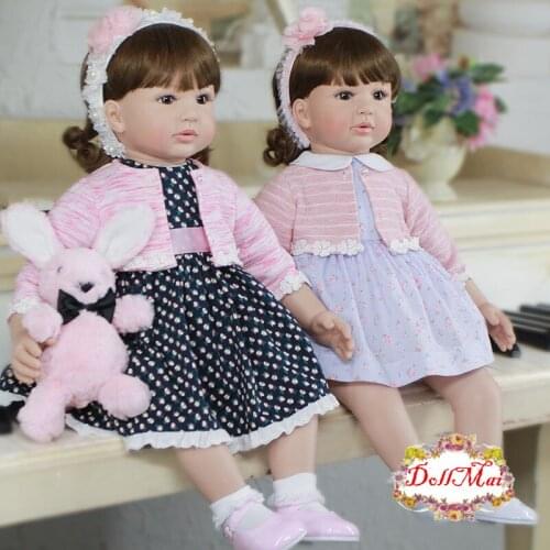 60cm Silicone Reborn Baby Doll Toys For Children 24inch Vinyl Toddler Princess Girls Babies Dolls Kids Birthday Gift Play House