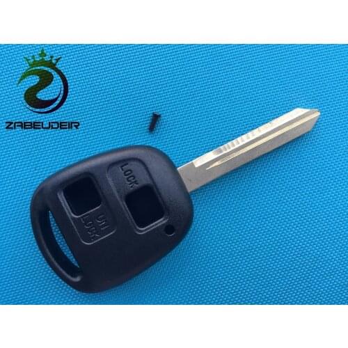 1Pcs Of New Replacement Key Blank TOY47 Blade Remote Shell Case Fob 2 Button For Toyota Yaris Carina Corolla Avensis No Logo Hot