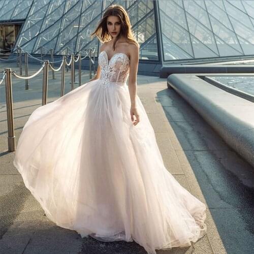Vestidos De Novia Tulle A-Line Wedding Dress with Shawl Brautkleid Pearls Appliques Gelinlik Backless Luxury Robe Mariage