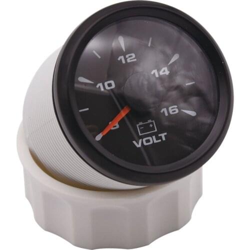 52mm Marine Boat Car Voltage Gauge Auto Voltmeter Waterproof IP67 Voltmeter Indicator With 8 color Backlight 12V 24V