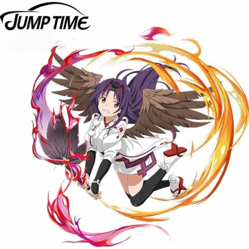 Jump Time 13 x12.9cm Sword Art Online Yui Trunk Windshield Personality Car Stickers Waterproof Anime Motorcycle RV Cartoon Decal