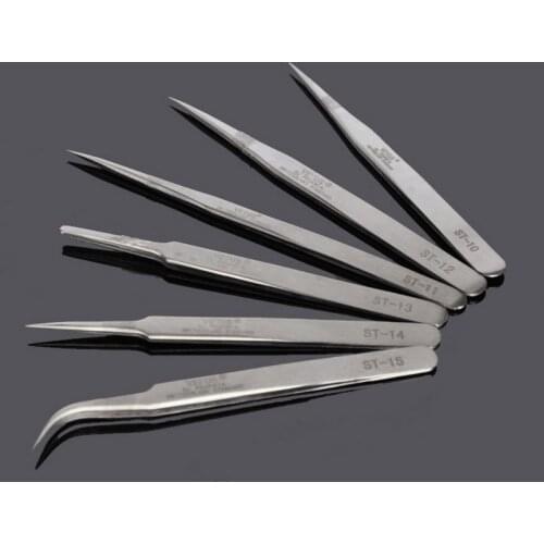 1pcs new stainless steel industrial anti - static tweezers table machine maintenance tools