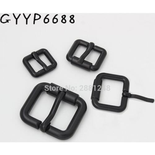 10-30pcs dark black dark black turnbuckle zinc alloy square pin buckle bags/belts bag belt strap metal pin buckl DIY adjuster