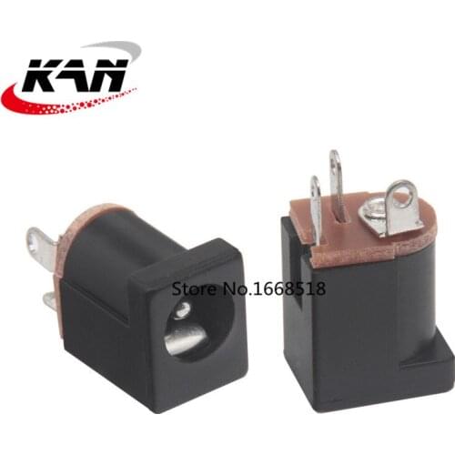 10Pcs DC-012 DC Power Supply Jack Socket 5.5X2.1MM 5.5-2.1MM 180 Degree Pin