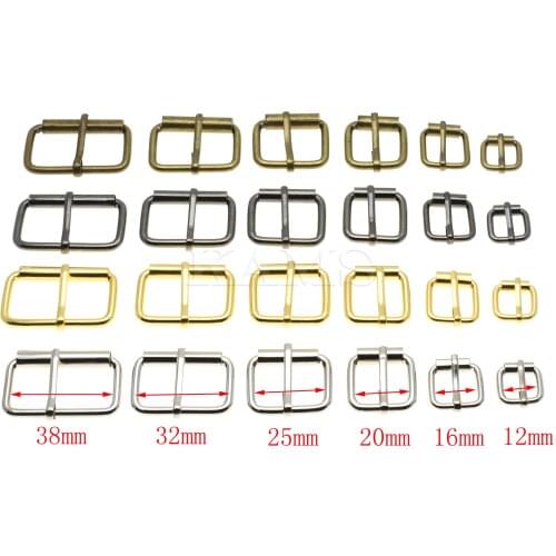 2pcs/pack Metal Wire Formed Half Single Roller Belt Buckles for Hand Bag Shoe StrapRectangle Ring Leather Craft Repair DIY Decor