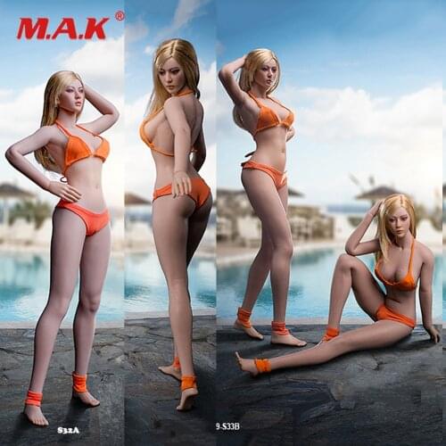 29.4cm hight 1:6 Pale /suntan TBLeague Super Flexible Female long leg Seamless Body S32A S33B for girl Head