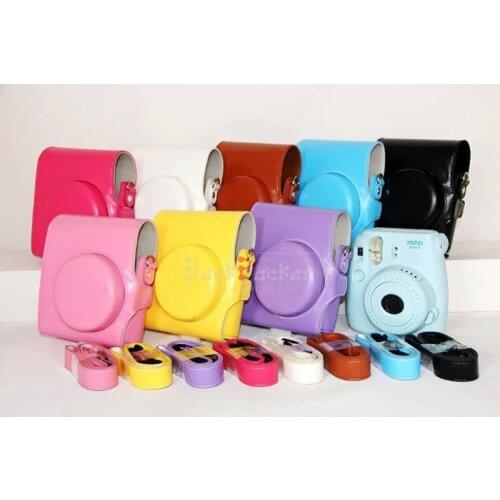 8Colors Camera Bags For Instax Mini 8 PU Camera Video Bag Case Cover with Shoulder Strap For Fuji Fujifilm Instax Mini 8