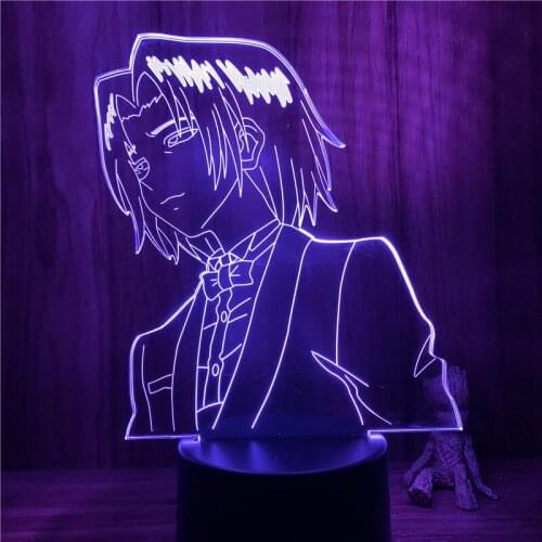 Anime Hunter X Hunter 3D Nightlight Feitan Killer Action Figure 7 Colors Touch Optical Illusion Table Lamp Gift Decor Model