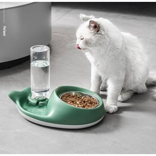 Pet Cat Dog Bowl Fountain Automatic Food Water Feeder Dispenser Container For Cats Dogs Drinking Pet Products High Quality Sale