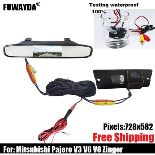 Free shipping!!! SONY CHIP CCD CAR REAR VIEW REVERSE BACKUP PARKING SAFETY DVD GPS CAMERA FOR Mitsubishi Pajero V3 V6 V8 Zinger