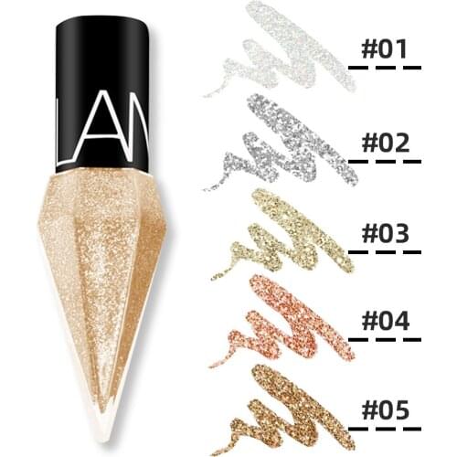 5 colors Glitter Shiny Eye Liner Pen Cosmetics Sexy Black Makeup Woman Waterproof Long-lasting Liquid Eyeliner Pencil Make Up