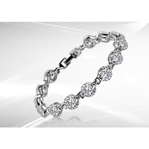 Genuine S925 Hand Chain For Women 925 Sterling Silver White Gold plated Top Quality Jewelry