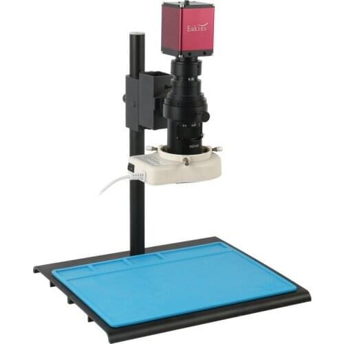 1/3" 1080P 60FPS HDMI Industrial Digital Video Microscope Camera+200X 500X C mount Lens+56 LED Ring Light For PCB Soldering