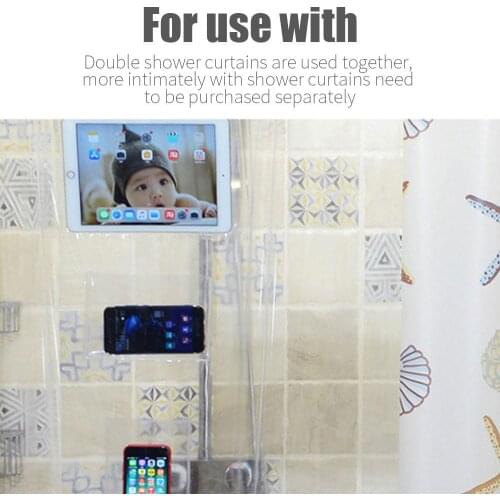 Eco-Friendly Bathroom Curtain Toilet Waterproof PVC Shower Curtain Home Window Quick Dry Hooks Decoration