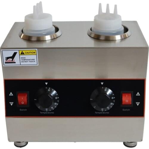 Electric Hot Cheese Chocolate Soy Sauce Heater Drop-In Heated Topping Dispenser Stainless Steel Squeeze Bottle Warmer 110V/220V