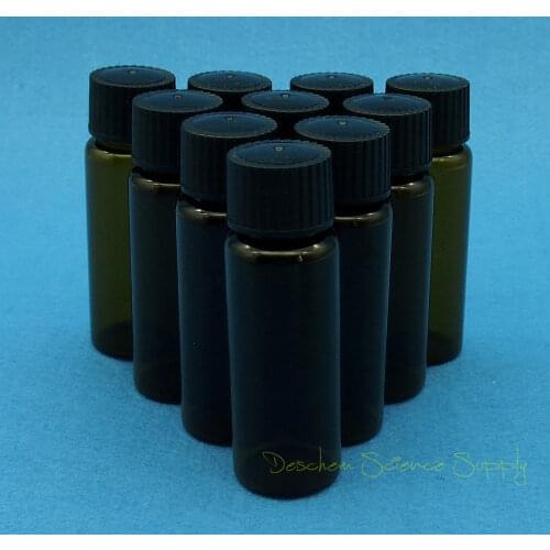 15ml Amber Glass Reagent Bottle,Penicillin Vials,W/PP Screw Lid,10Pieces/Pack