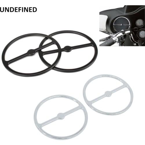 Chrome Front Speaker Grill Cover Trim for Harley Touring Street Glide Electra Glide FLH FLHX Trike Freewheeler Tri Glide 96-2013