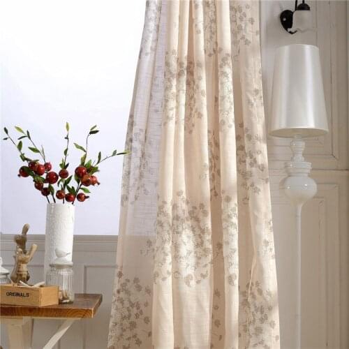Jinyahome 1Pc 30% Shading Dandelion Printing Tulle Yarn Voile Curtain Sheer Window Sliding Door Living Room Window Slidingdoor