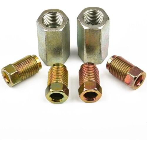Brake Pipe 2 Qty 2 Way Female Connector With 4 M10 10mm Male Nuts 3/16 " Union Brake Pipe Fittings