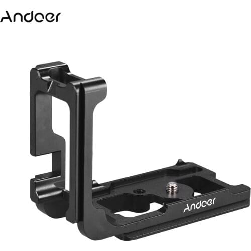 Andoer L Shape QR Quick Release Plate Camera Bracket Aluminum Alloy for Canon 5D3/ 5D4
