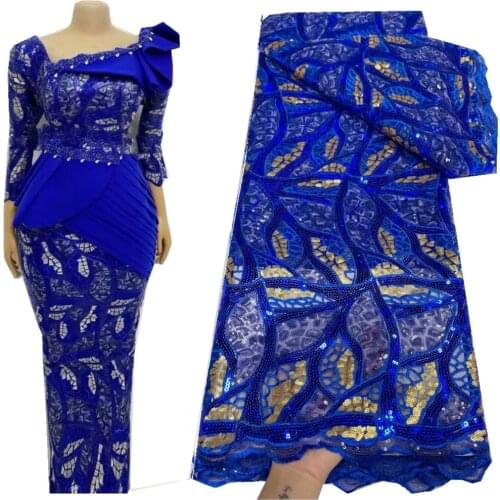 SJ Lace Nigerian Sequins Lace Fabrics 2021 High Quality African Lace Fabric Wedding French Tulle Lace Material For Dress j5-59