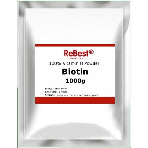 Best 100% Biotin Powder,Vitamin H,Vitamin B7,D-Biotin,Coenzyme R,Prevent White Hair and Hair Loss,Hair Nutrition Supplement