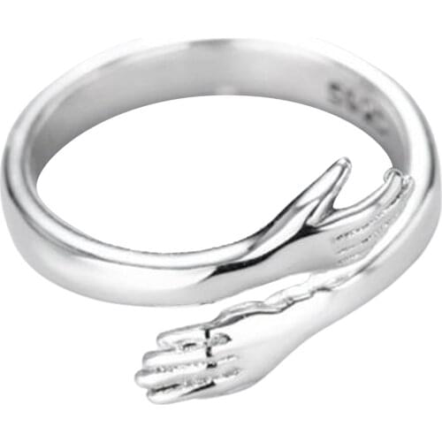 Fashion Love Hug Ring Fully Adjustable Size Jewelry for Men Women Couple