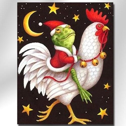 Cartoon Diamond Painting frog 5d diy Diamond Embroidery two frog riding diamond painting full square/round decor home