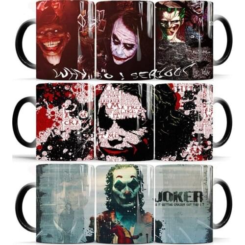 2019 New 1Pcs The Joker Magic Coffee Mug 350mL Color Changing Mugs Milk Tea Cup Best Gifts for Your Friends Drop Shipping