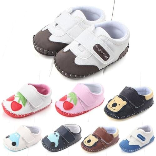 New cartoon hard sole toddler moccasins first walker shoes leather baby boy girls shoes fashion infant first walking shoes