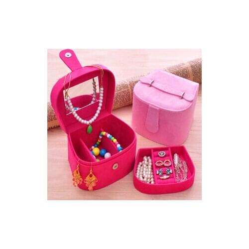 Princess Jewelry Box Portable Large Capacity Makeup Jewelry Storage Boxes Fashion Portable Jewelry Boxes