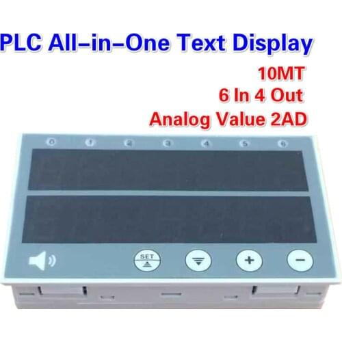 PLC All-in-One Text Display Compatible OP320 Industrial Control Board 10MT 6 In 4 Out Programmable Logic Controller