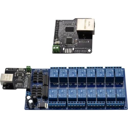NC1601 Remote Control Ethernet Module Lan Wan Web Server RJ45 Port Controller Board with 16 Channel Relay for Light Refrigerator