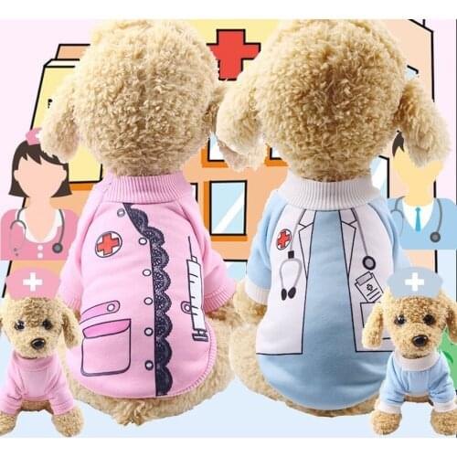 PUOUPUOU Winter Warm Dog Clothes Cartoon Pet Clothes Cute Dog Clothing for Small Dogs Fleece Sweatshirt Ropa Para Perro XS-XXL