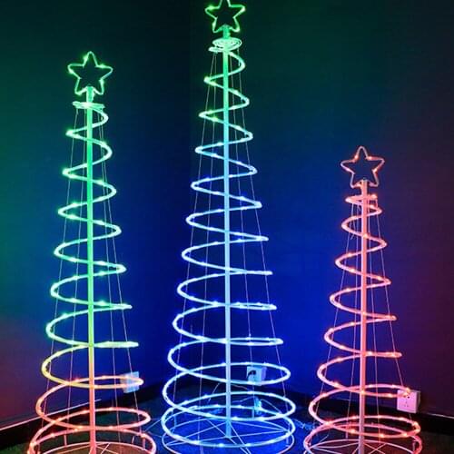 Luxury Optical Fiber Christmas Tree LED SK6812 WS2812B Colorful Luminous Decor Xmas Artificial Tree Merry Christmas Decoration
