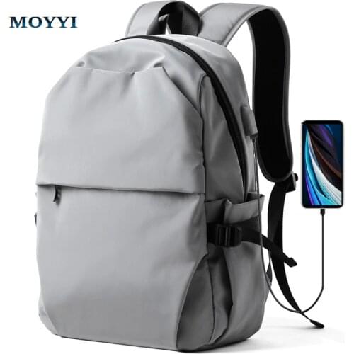 MOYYI Anti-thief Men Backpack Waterproof Laptop Bags USB Charging Pack Luggage Backpacks Super Lightweight School Bags