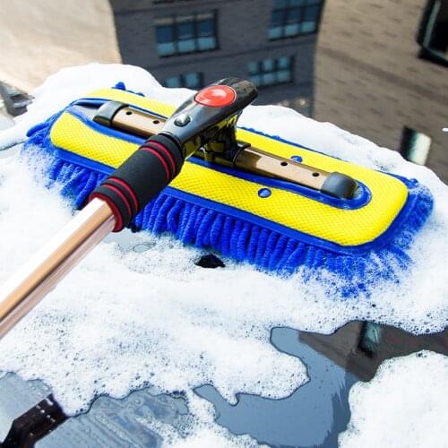 Car Wash Brush Care Mop Adjustable Telescopic Vehicle Cleaning Window Towel Set Multifunction Cleaner Scrubber Car Accessories