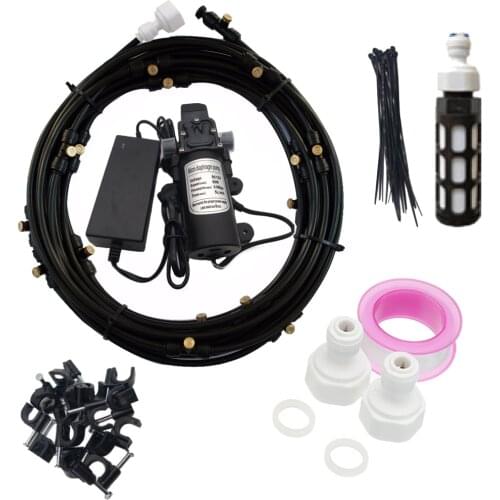 Water Misting Cooling System Misting Cooling System Mist Nozzles Tube Ties Connector Mist Cooling Kit For Patio Garden Trampolin